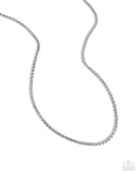 Paparazzi "Complicated Chain" Silver Men's Urban Necklace Unisex Paparazzi Jewelry