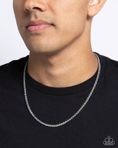 Paparazzi "Complicated Chain" Silver Men's Urban Necklace Unisex Paparazzi Jewelry