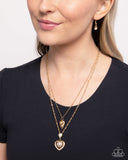 Paparazzi "Abstract Affection" Gold Necklace & Earring Set Paparazzi Jewelry