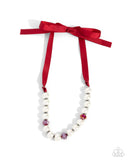 Paparazzi "Exclusive Ease" Red Necklace & Earring Set Paparazzi Jewelry