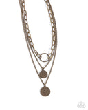 Paparazzi "Hammered Halo" Brass Necklace & Earring Set Paparazzi Jewelry