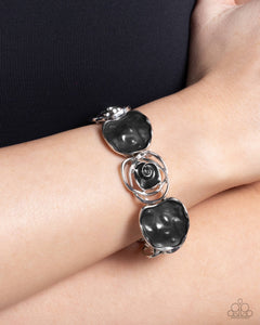 Paparazzi "Rosy Rubato" Black Bracelet Paparazzi Jewelry