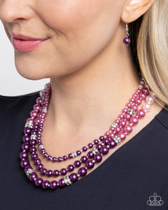 Paparazzi "Ombré Ornament" Purple Necklace & Earring Set Paparazzi Jewelry