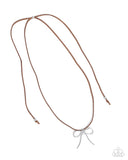 Paparazzi "Bolo Bow" Brown Necklace & Earring Set Paparazzi Jewelry