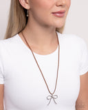 Paparazzi "Bolo Bow" Brown Necklace & Earring Set Paparazzi Jewelry