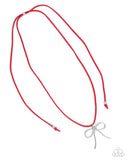 Paparazzi "Bolo Bow" Red Necklace & Earring Set Paparazzi Jewelry