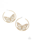 Paparazzi "Aerial Alias" Gold Post Earrings Paparazzi Jewelry