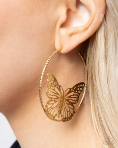 Paparazzi "Aerial Alias" Gold Post Earrings Paparazzi Jewelry