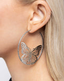 Paparazzi "Aerial Alias" Silver Post Earrings Paparazzi Jewelry