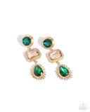 Paparazzi "Entertaining the Thought" Green Post Earrings Paparazzi Jewelry