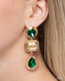 Paparazzi "Entertaining the Thought" Green Post Earrings Paparazzi Jewelry