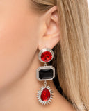 Paparazzi "Entertaining the Thought" Red Post Earrings Paparazzi Jewelry