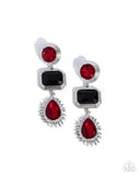 Paparazzi "Entertaining the Thought" Red Post Earrings Paparazzi Jewelry