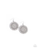 Paparazzi "Wreathed Wonderland" White Earrings Paparazzi Jewelry