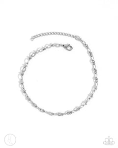 Paparazzi "For A Moment" Silver Anklet Bracelet Paparazzi Jewelry