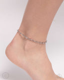 Paparazzi "For A Moment" Silver Anklet Bracelet Paparazzi Jewelry