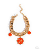 Paparazzi "Preppy Present" Orange Bracelet Paparazzi Jewelry