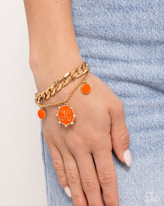 Paparazzi "Preppy Present" Orange Bracelet Paparazzi Jewelry