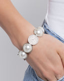 Paparazzi "Believable Bling" White Bracelet Paparazzi Jewelry