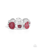 Paparazzi "Rosy Rubato" Red Bracelet Paparazzi Jewelry