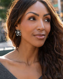 Paparazzi "Blooming Belle" Black Post Earrings Paparazzi Jewelry