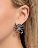 Paparazzi "Blooming Belle" Black Post Earrings Paparazzi Jewelry