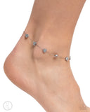 Paparazzi "Catch My Breath" Silver Anklet Bracelet Paparazzi Jewelry