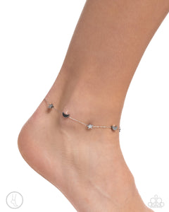 Paparazzi "Cosmic Craze" Silver Anklet Bracelet Paparazzi Jewelry