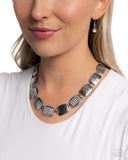 Paparazzi "Brilliant Belonging" White Necklace & Earring Set Paparazzi Jewelry