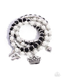 Paparazzi "Feminine Charm" Black Bracelet Paparazzi Jewelry