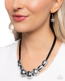 Paparazzi "Powerhouse Push" Black Necklace & Earring Set Paparazzi Jewelry