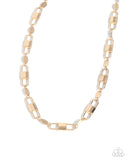 Paparazzi "Seamless Sunset" Gold Necklace & Earring Set Paparazzi Jewelry