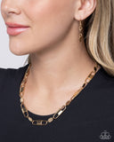 Paparazzi "Seamless Sunset" Gold Necklace & Earring Set Paparazzi Jewelry