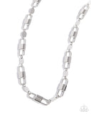 Paparazzi "Seamless Sunset" Silver Necklace & Earring Set Paparazzi Jewelry