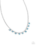 Paparazzi "Conveying Charm" Blue Necklace & Earring Set Paparazzi Jewelry