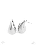 Paparazzi "Raindrop Reveal" Silver Fashion Fix Post Earrings Paparazzi Jewelry