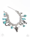 Paparazzi "Wild West Wardrobe" Blue Fashion Fix Bracelet Paparazzi Jewelry