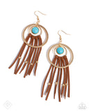 Paparazzi "Texan Tapestry" Gold Fashion Fix Earrings Paparazzi Jewelry