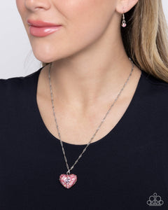 Paparazzi "Best Of My Heart" Pink Necklace & Earring Set Paparazzi Jewelry