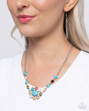 Paparazzi "Enigmatic Ease" Blue Necklace & Earring Set Paparazzi Jewelry