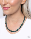 Paparazzi "Fond Fashion" Green Necklace & Earring Set Paparazzi Jewelry