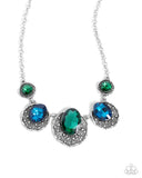 Paparazzi "City Color" Green Necklace & Earring Set Paparazzi Jewelry