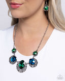 Paparazzi "City Color" Green Necklace & Earring Set Paparazzi Jewelry