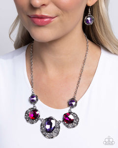 Paparazzi "City Color" Purple Necklace & Earring Set Paparazzi Jewelry