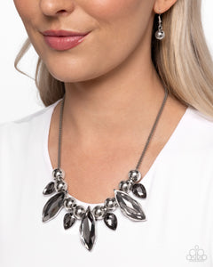 Paparazzi "Unrivaled Edge" Silver Necklace & Earring Set Paparazzi Jewelry