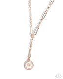 Paparazzi "Falling For A Shooting Star" Rose Gold Necklace & Earring Set Paparazzi Jewelry