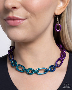 Paparazzi "Nuanced Nightlife" Purple Necklace & Earring Set Paparazzi Jewelry