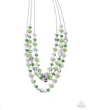 Paparazzi "Radiantly Rich" Green Necklace & Earring Set Paparazzi Jewelry