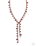 Paparazzi "Glittery Getaway" Red Necklace & Earring Set Paparazzi Jewelry