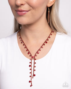 Paparazzi "Glittery Getaway" Red Necklace & Earring Set Paparazzi Jewelry